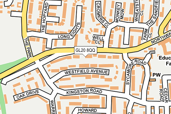 GL20 8QQ map - OS OpenMap – Local (Ordnance Survey)