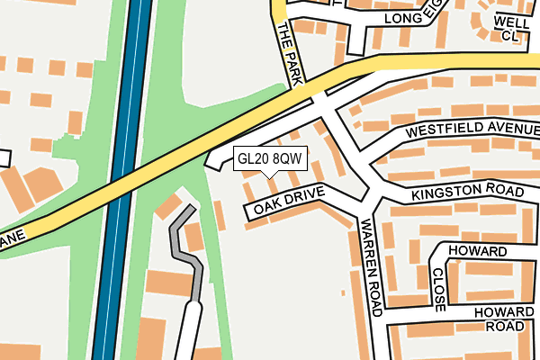GL20 8QW map - OS OpenMap – Local (Ordnance Survey)