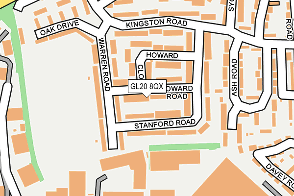 GL20 8QX map - OS OpenMap – Local (Ordnance Survey)