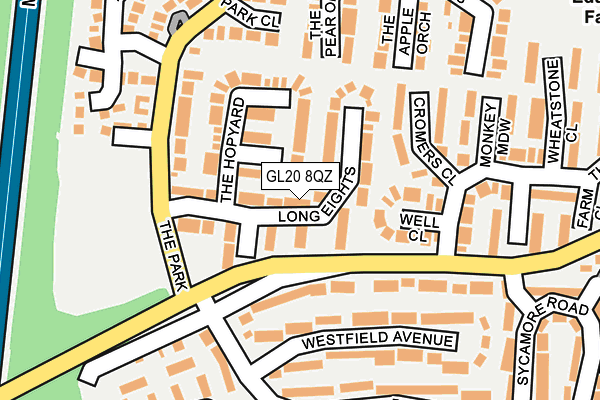 GL20 8QZ map - OS OpenMap – Local (Ordnance Survey)