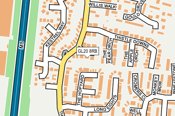 GL20 8RB map - OS OpenMap – Local (Ordnance Survey)