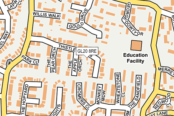 GL20 8RE map - OS OpenMap – Local (Ordnance Survey)