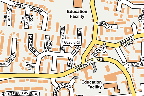 GL20 8RU map - OS OpenMap – Local (Ordnance Survey)