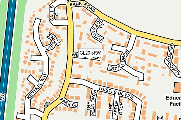 GL20 8RW map - OS OpenMap – Local (Ordnance Survey)