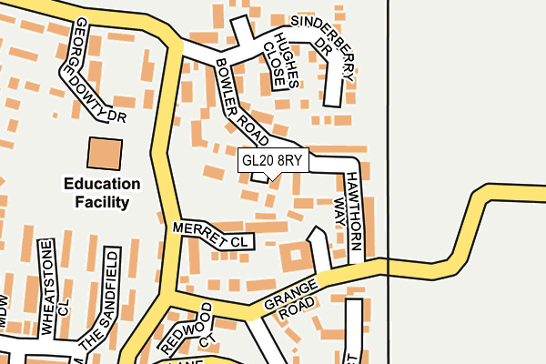 GL20 8RY map - OS OpenMap – Local (Ordnance Survey)