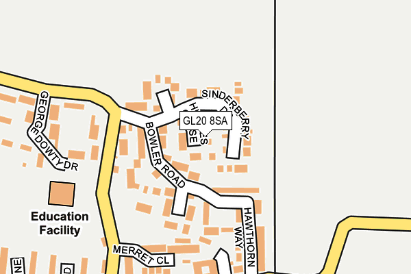 GL20 8SA map - OS OpenMap – Local (Ordnance Survey)