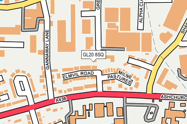 GL20 8SQ map - OS OpenMap – Local (Ordnance Survey)