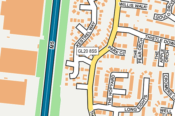 GL20 8SS map - OS OpenMap – Local (Ordnance Survey)