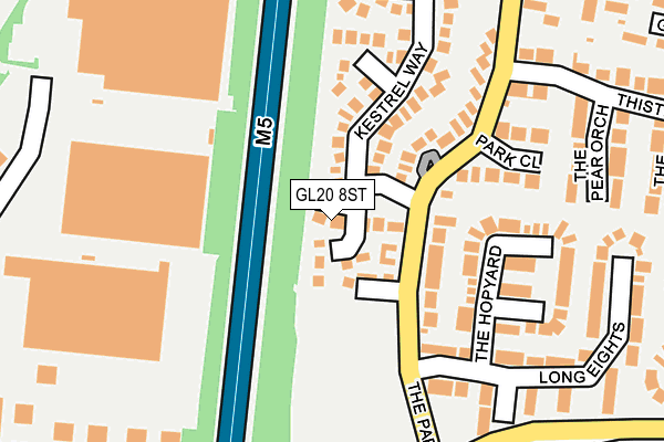 GL20 8ST map - OS OpenMap – Local (Ordnance Survey)