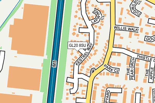 GL20 8SU map - OS OpenMap – Local (Ordnance Survey)