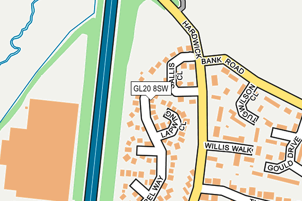GL20 8SW map - OS OpenMap – Local (Ordnance Survey)