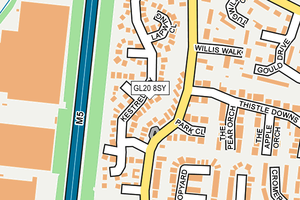 GL20 8SY map - OS OpenMap – Local (Ordnance Survey)