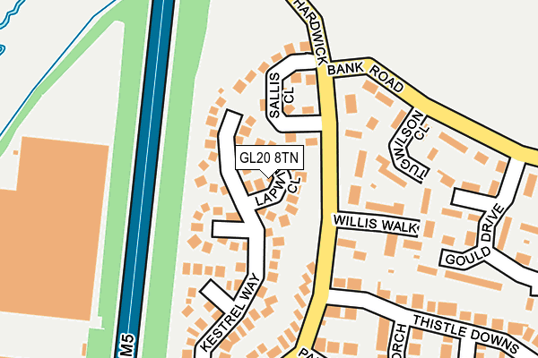 GL20 8TN map - OS OpenMap – Local (Ordnance Survey)