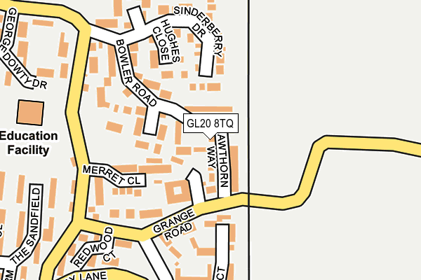 GL20 8TQ map - OS OpenMap – Local (Ordnance Survey)