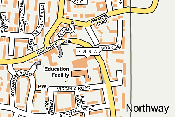 GL20 8TW map - OS OpenMap – Local (Ordnance Survey)