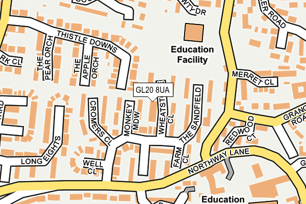 GL20 8UA map - OS OpenMap – Local (Ordnance Survey)