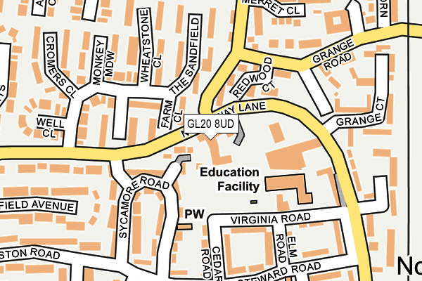 GL20 8UD map - OS OpenMap – Local (Ordnance Survey)
