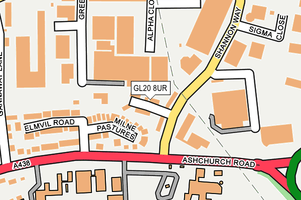 GL20 8UR map - OS OpenMap – Local (Ordnance Survey)