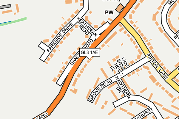 GL3 1AE map - OS OpenMap – Local (Ordnance Survey)
