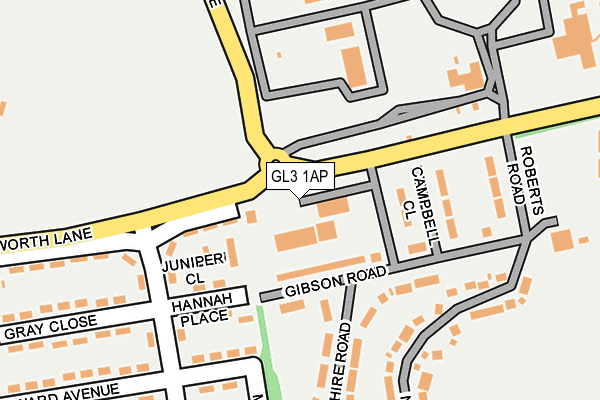 GL3 1AP map - OS OpenMap – Local (Ordnance Survey)
