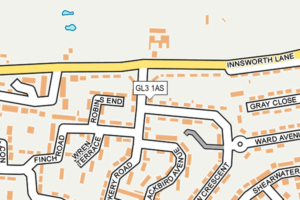 GL3 1AS map - OS OpenMap – Local (Ordnance Survey)