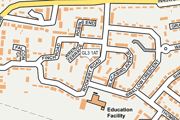 GL3 1AT map - OS OpenMap – Local (Ordnance Survey)