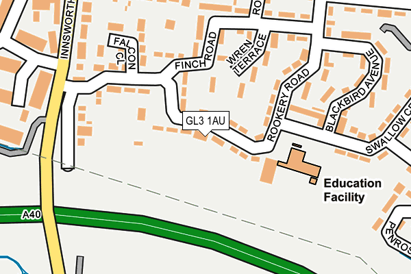 GL3 1AU map - OS OpenMap – Local (Ordnance Survey)