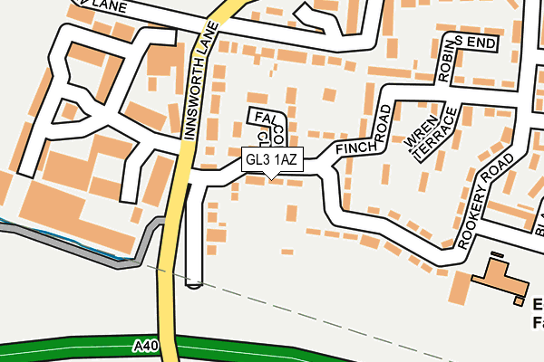 GL3 1AZ map - OS OpenMap – Local (Ordnance Survey)