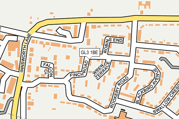 GL3 1BE map - OS OpenMap – Local (Ordnance Survey)