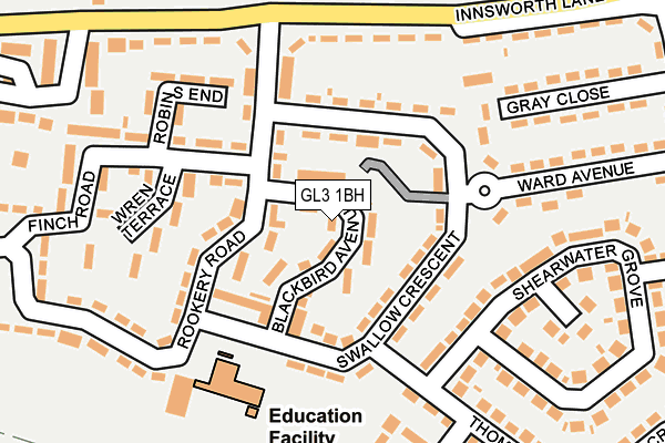 GL3 1BH map - OS OpenMap – Local (Ordnance Survey)