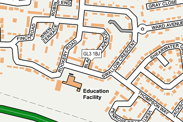 GL3 1BJ map - OS OpenMap – Local (Ordnance Survey)
