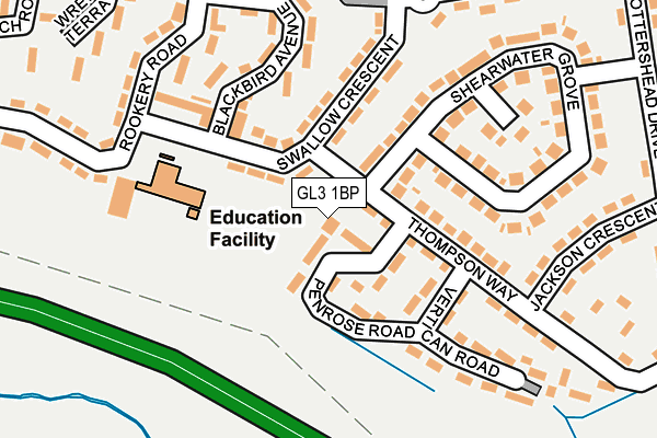 GL3 1BP map - OS OpenMap – Local (Ordnance Survey)