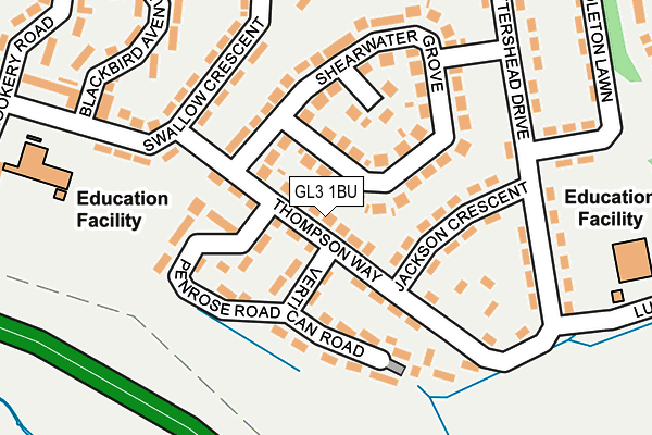 GL3 1BU map - OS OpenMap – Local (Ordnance Survey)