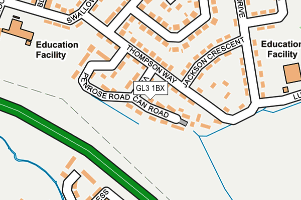 GL3 1BX map - OS OpenMap – Local (Ordnance Survey)