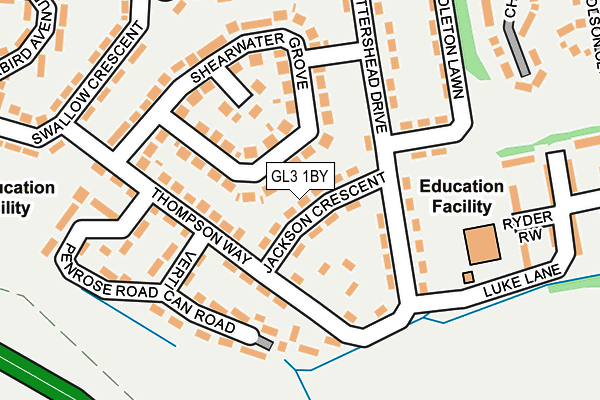 GL3 1BY map - OS OpenMap – Local (Ordnance Survey)