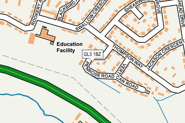 GL3 1BZ map - OS OpenMap – Local (Ordnance Survey)