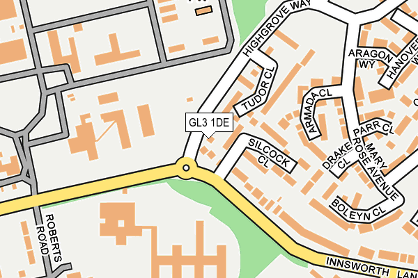 GL3 1DE map - OS OpenMap – Local (Ordnance Survey)