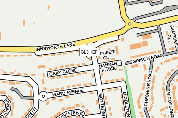 GL3 1EF map - OS OpenMap – Local (Ordnance Survey)