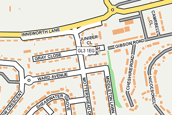 GL3 1EG map - OS OpenMap – Local (Ordnance Survey)