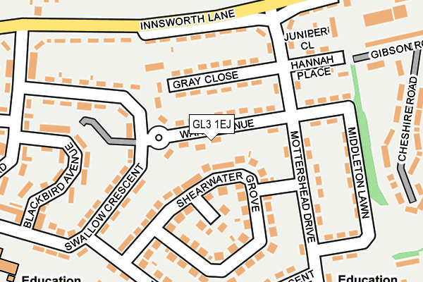 GL3 1EJ map - OS OpenMap – Local (Ordnance Survey)