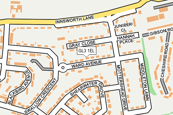 GL3 1EL map - OS OpenMap – Local (Ordnance Survey)