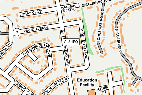 GL3 1EQ map - OS OpenMap – Local (Ordnance Survey)