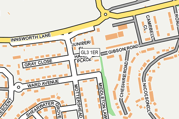 GL3 1ER map - OS OpenMap – Local (Ordnance Survey)