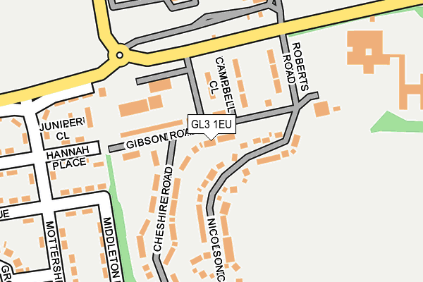 GL3 1EU map - OS OpenMap – Local (Ordnance Survey)