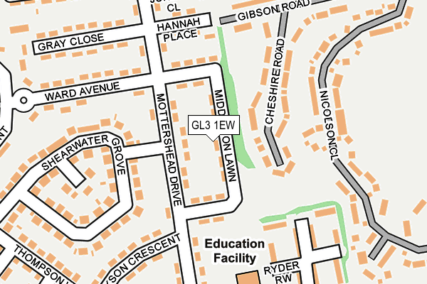 GL3 1EW map - OS OpenMap – Local (Ordnance Survey)