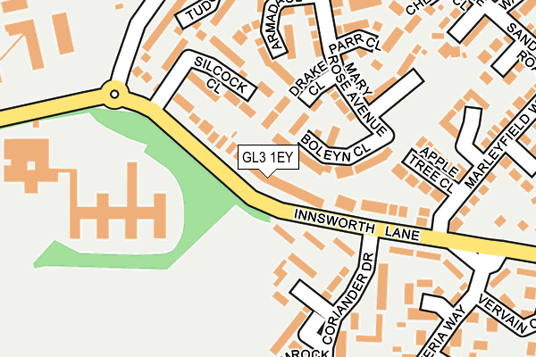 GL3 1EY map - OS OpenMap – Local (Ordnance Survey)