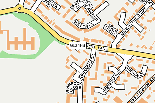 GL3 1HB map - OS OpenMap – Local (Ordnance Survey)
