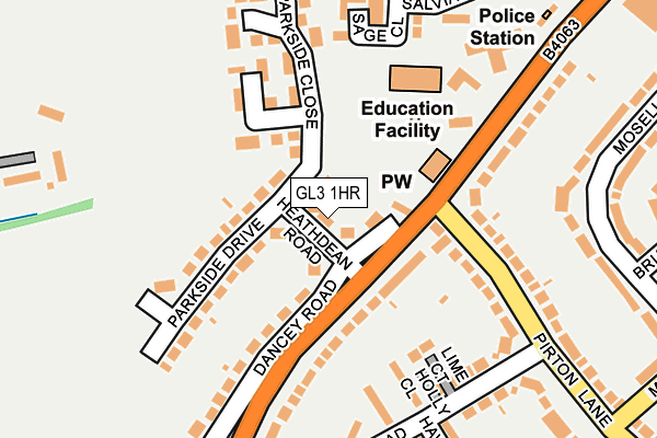 GL3 1HR map - OS OpenMap – Local (Ordnance Survey)