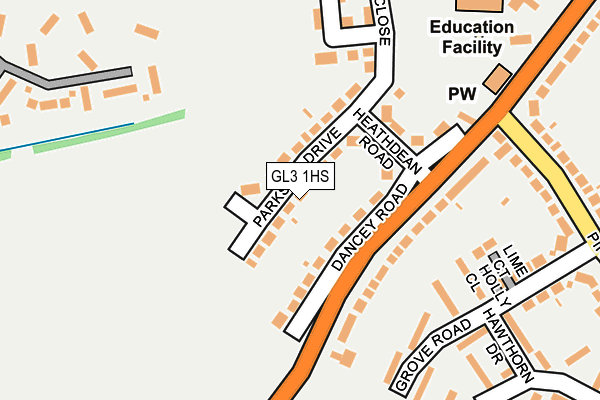 GL3 1HS map - OS OpenMap – Local (Ordnance Survey)