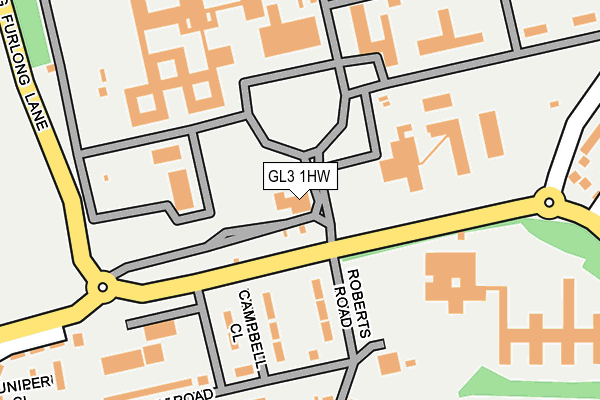 GL3 1HW map - OS OpenMap – Local (Ordnance Survey)